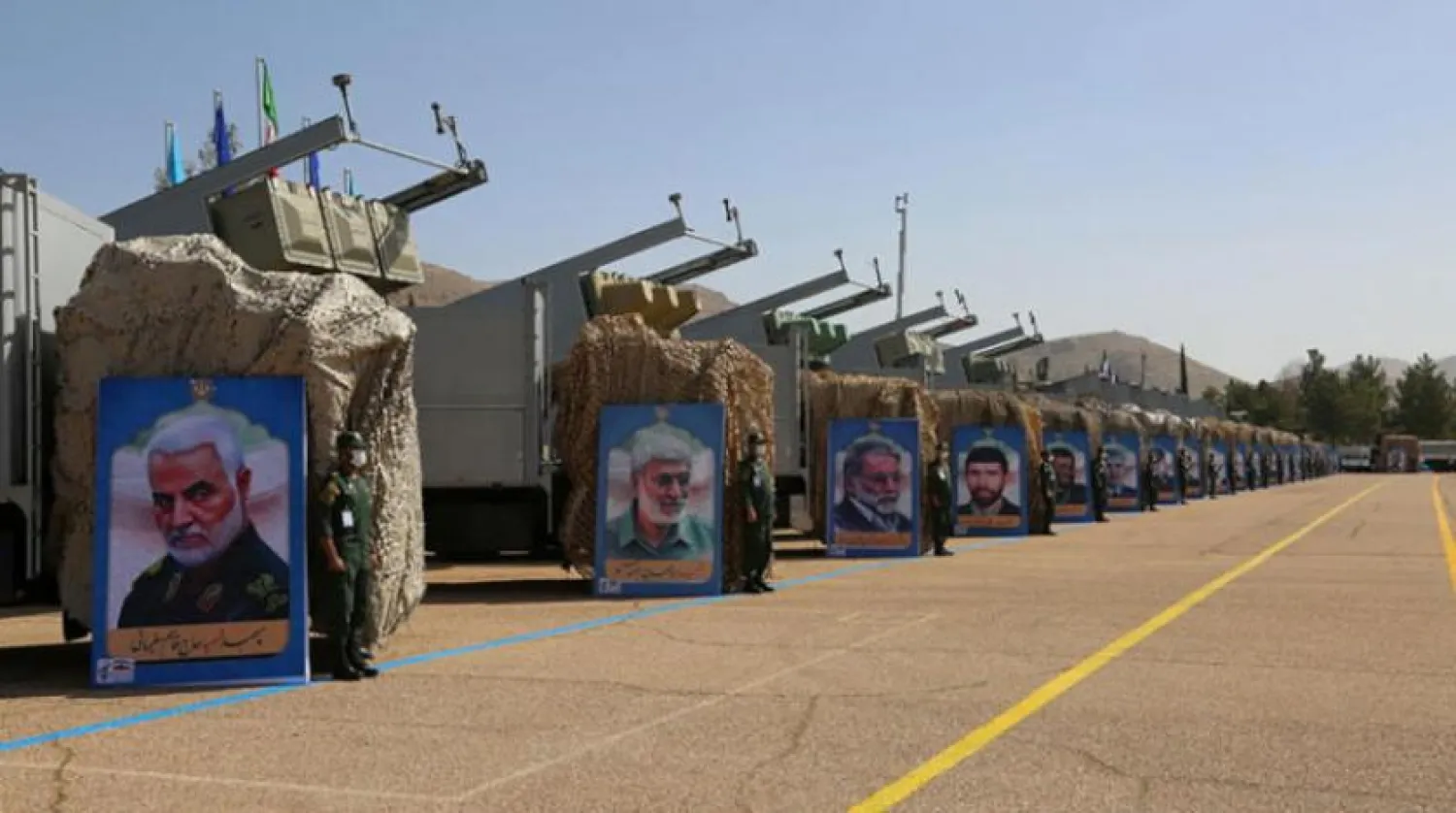 Iranian missiles are seen at a new "missile city" of Iran's Revolutionary Guards naval unit at an undisclosed location in Iran, in this picture obtained on March 15, 2021. IRGC/WANA (West Asia News Agency)/Handout via REUTERS 