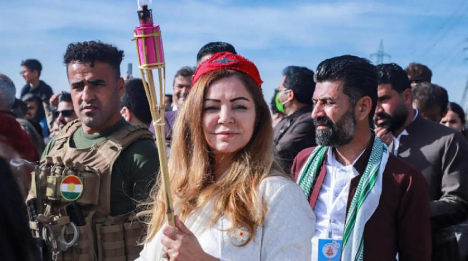 Dün Irak’ın Kürdistan bölgesinde Süleymaniye’deki Nevruz kutlamalarından bir kare (AFP)