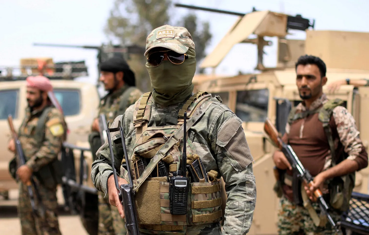 Fighters from the Syrian Democratic Forces (SDF) are seen in Deir Ezzor, Syria, May 1, 2018. Reuters file photo
