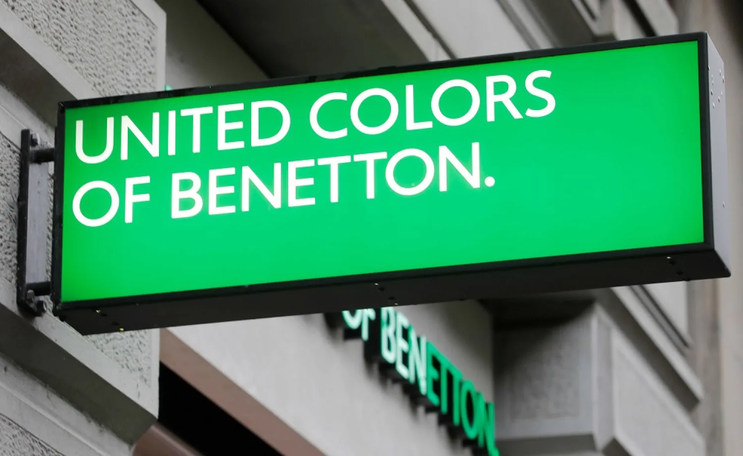 The Benetton logo is seen at a company store in Zurich, Switzerland, Oct. 30, 2019. (Reuters)