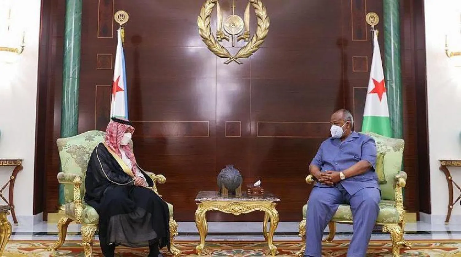 Suudi Arabistan Dışişleri Bakanı Prens Faysal bin Ferhan bin Abdullah bugün Cibuti Cumhurbaşkanı İsmail Omar Guelleh (SPA)