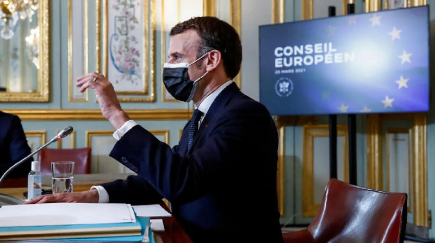 اتهمت أنقرة ماكرون بأنه تعمد إطلاق التصريحات قبل انعقاد قمة الاتحاد الأوروبي في بروكسل أمس (أ.ف.ب)