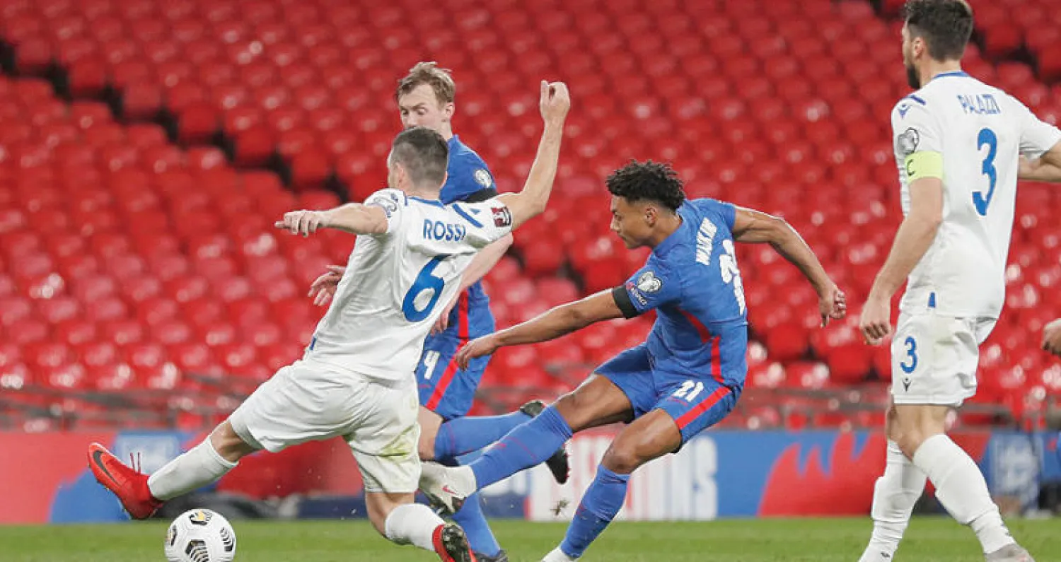 واتكينز في طريقه لإكمال الخماسية في شباك سان مارينو (رويترز)