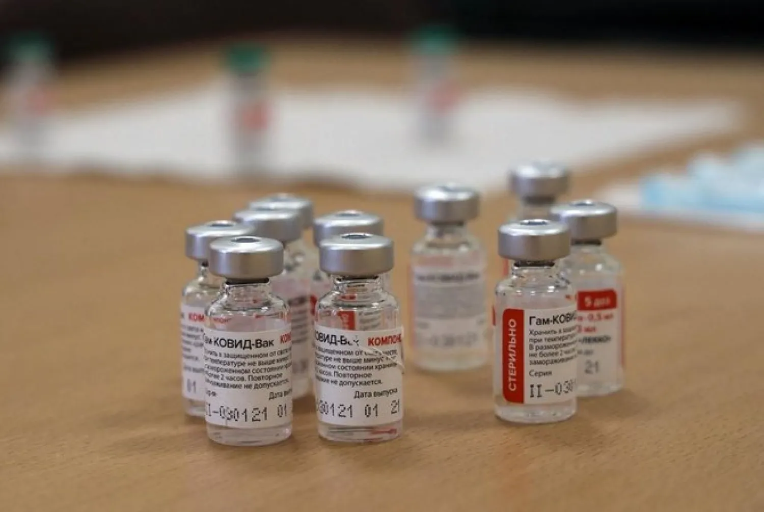 Some 50,000 doses of the Russian Sputnik V vaccine arrived at Beirut airport around midnight. (AFP)
