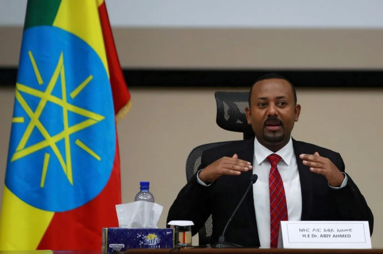 Ethiopia's Prime Minister Abiy Ahmed speaks during a question and answer session with lawmakers in Addis Ababa. (Reuters file photo)