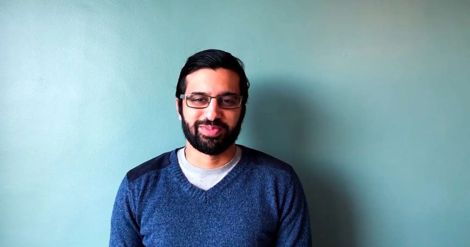 Amir Rao speaks as he receives “Game Design” award for the game “Hades” during 2021 BAFTA Games Awards in London, Britain March 25, 2021. (BAFTA/Handout via Reuters)