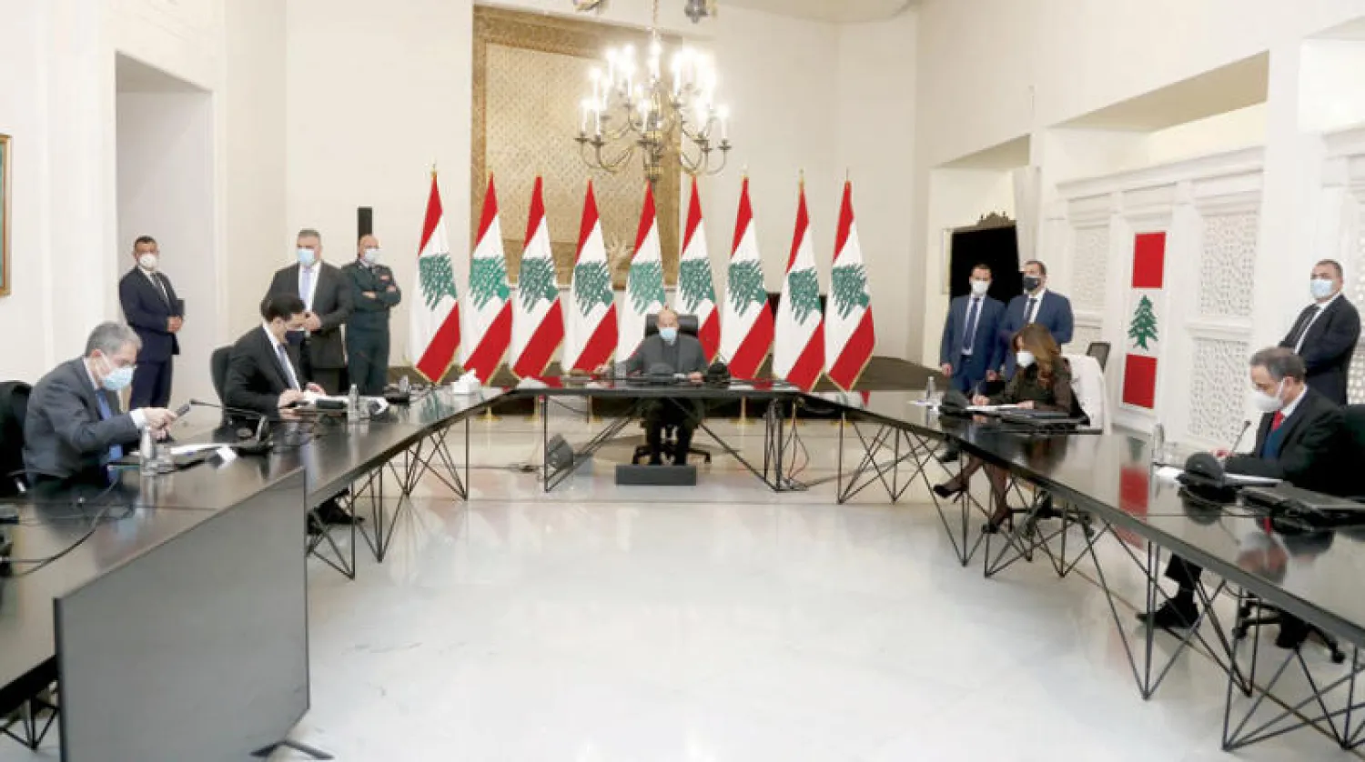 من اجتماع «المجلس الأعلى للدفاع» أمس برئاسة الرئيس ميشال عون (دالاتي ونهرا)