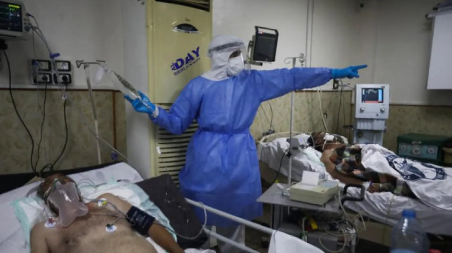 İdlib’de koronavirüse hastalarına ayrılan bir bakım ünitesi. (AP)