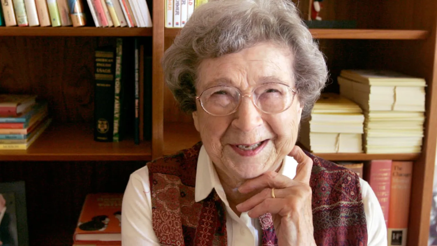 Beverly Cleary at home in Carmel Valley, California in April, 2006. Christina Koci Hernandez | San Francisco Chronicle | Hearst Newspapers via Getty Images
