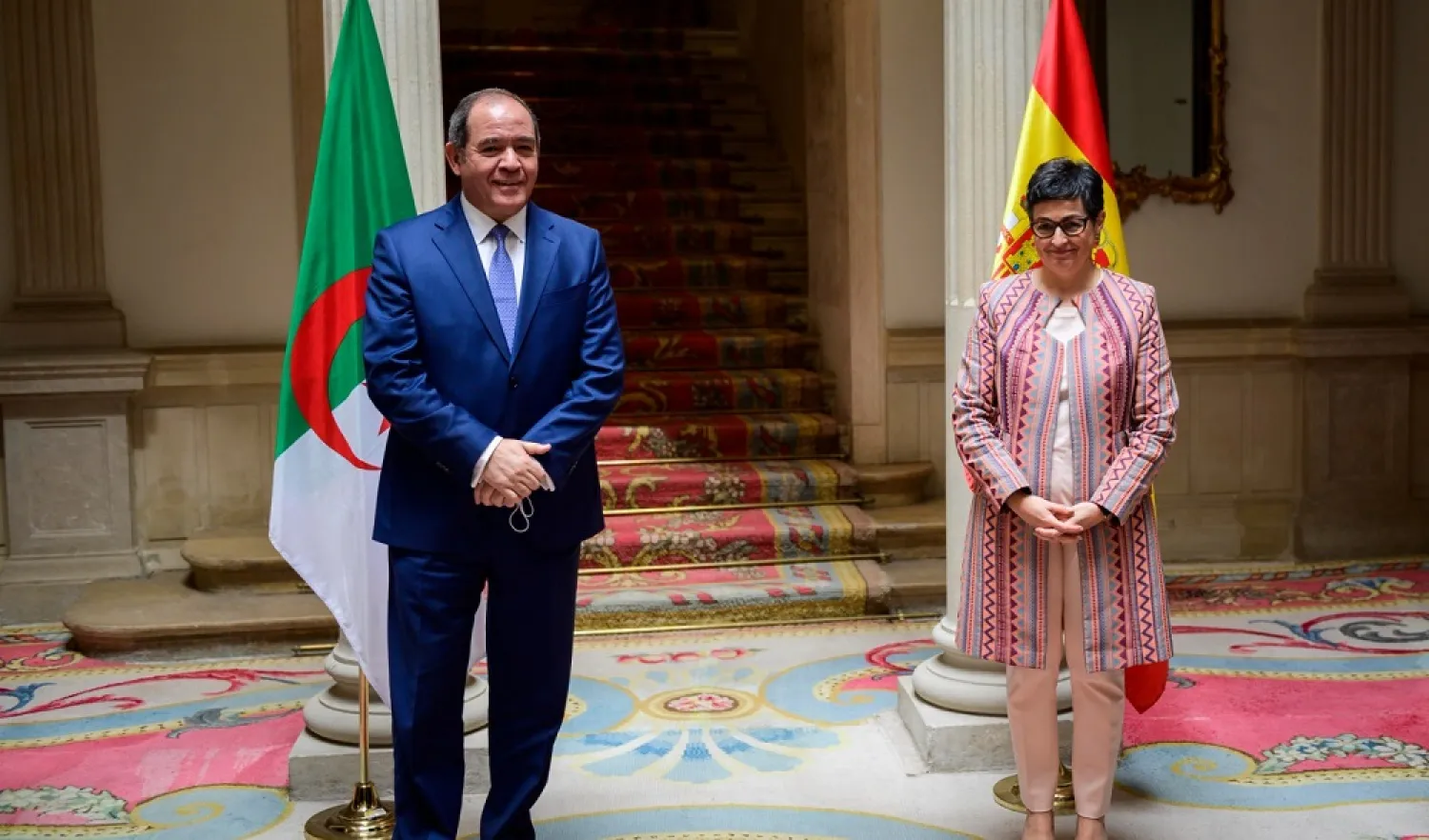 The Algerian and Spanish foreign ministers meet in Madrid. (Spanish foreign ministry)