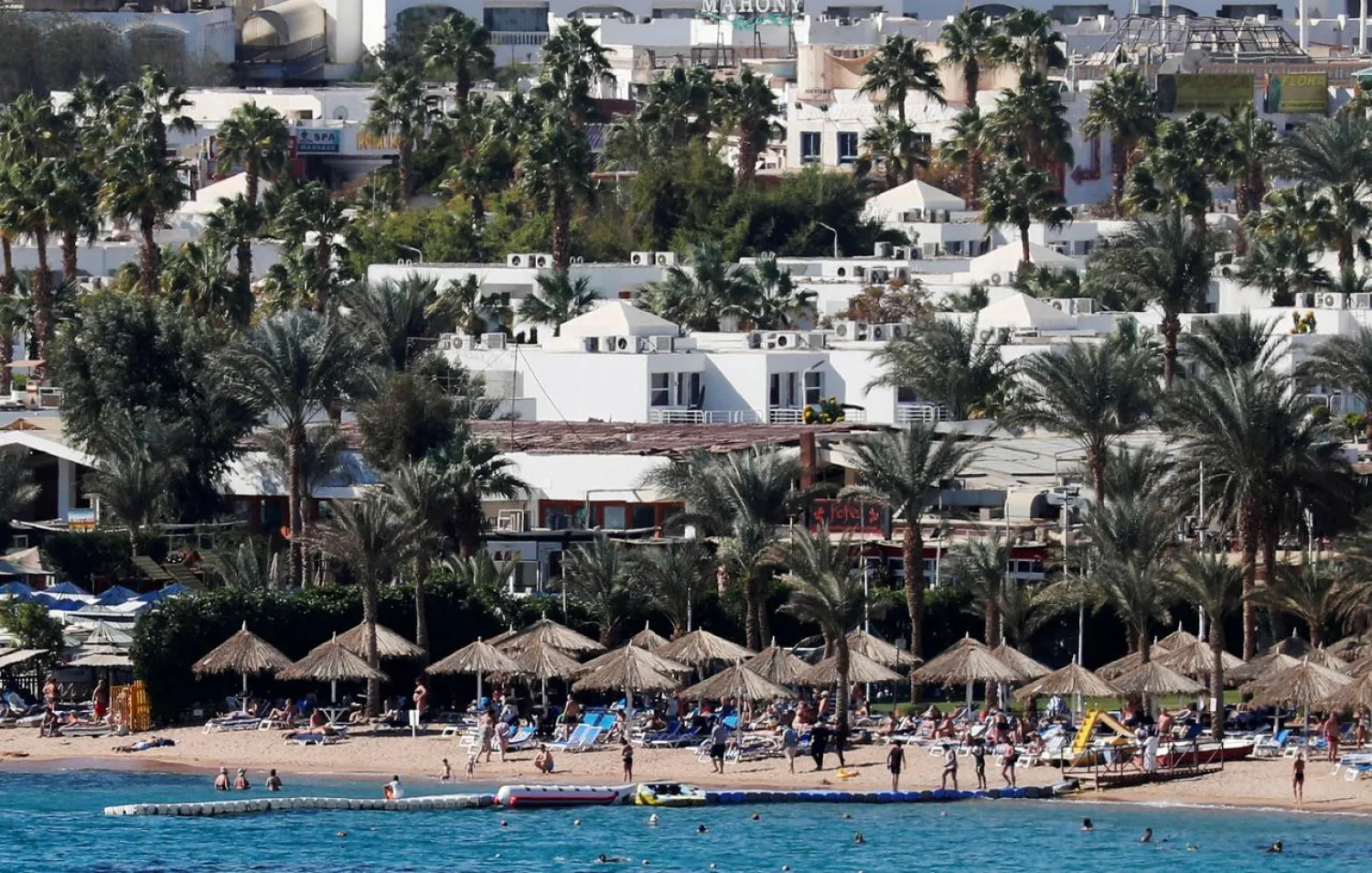 Tourists enjoy the water on a beach at the Red Sea resort of Sharm el-Sheikh, Egypt. Reuters file photo