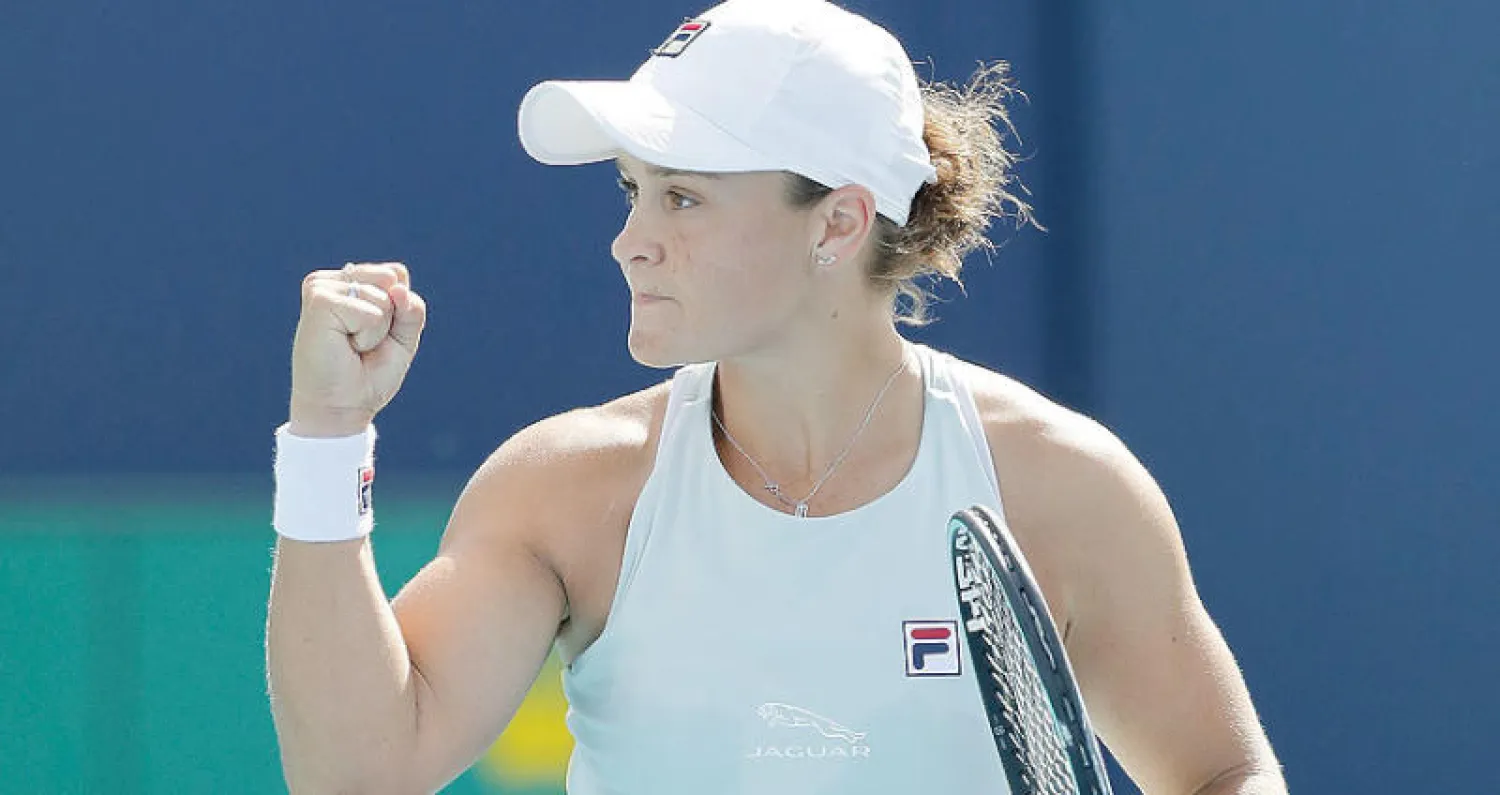 بارتي أولى المتأهلات إلى نصف النهائي (أ.ف.ب)