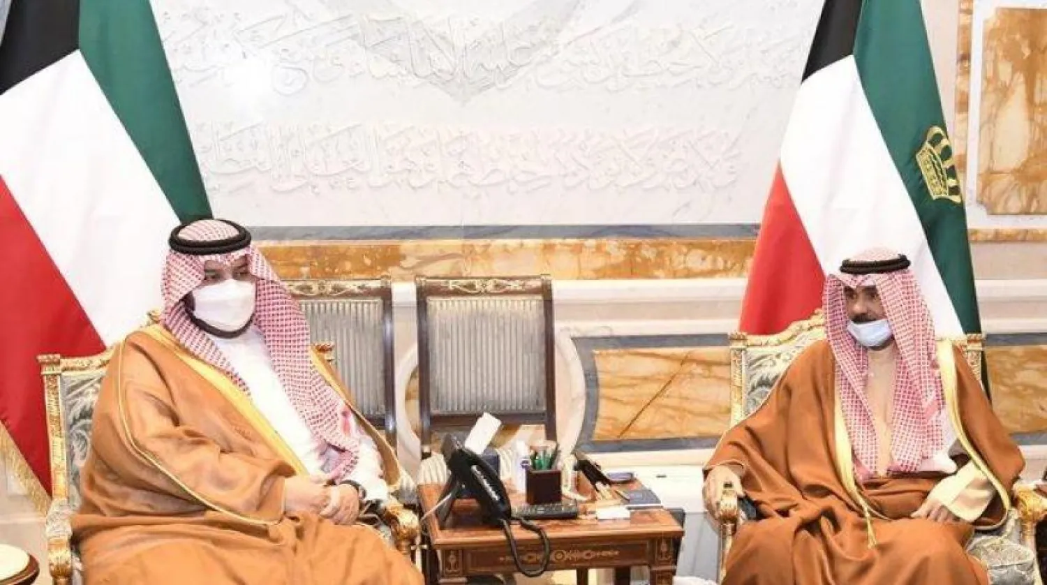 The Emir of Kuwait receives Minister of State and Member of Cabinet Prince Turki bin Mohammed bin Fahd. (SPA)