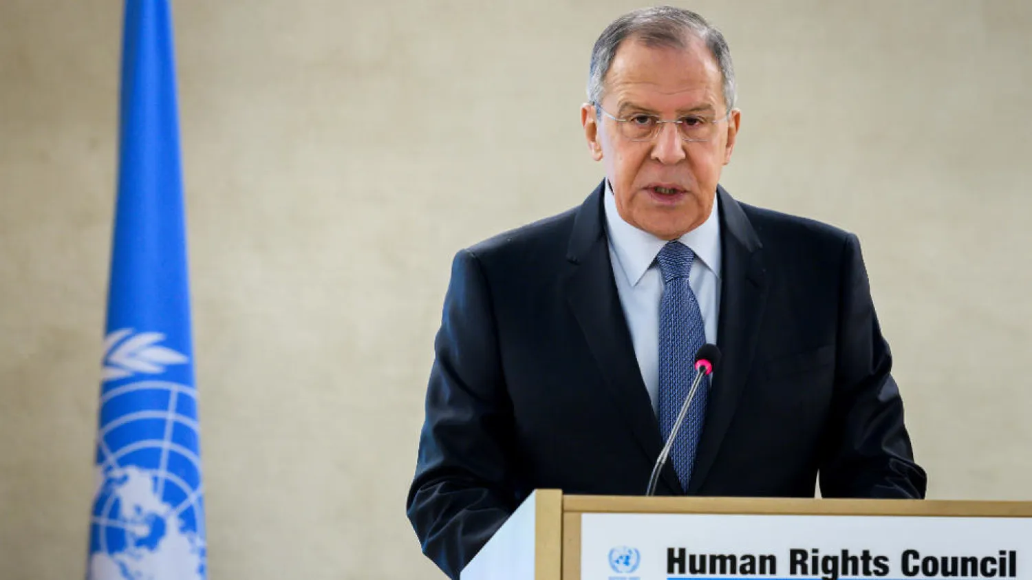  Russian Foreign Minister Sergei Lavrov addresses the UN Human Rights Council on February 28, 2018 in Geneva (Fabrice Coffrini, AFP)
