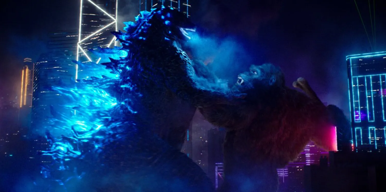 This image released by Warner Bros. Entertainment shows a scene from "Godzilla vs. Kong." (Warner Bros. Entertainment via AP)
