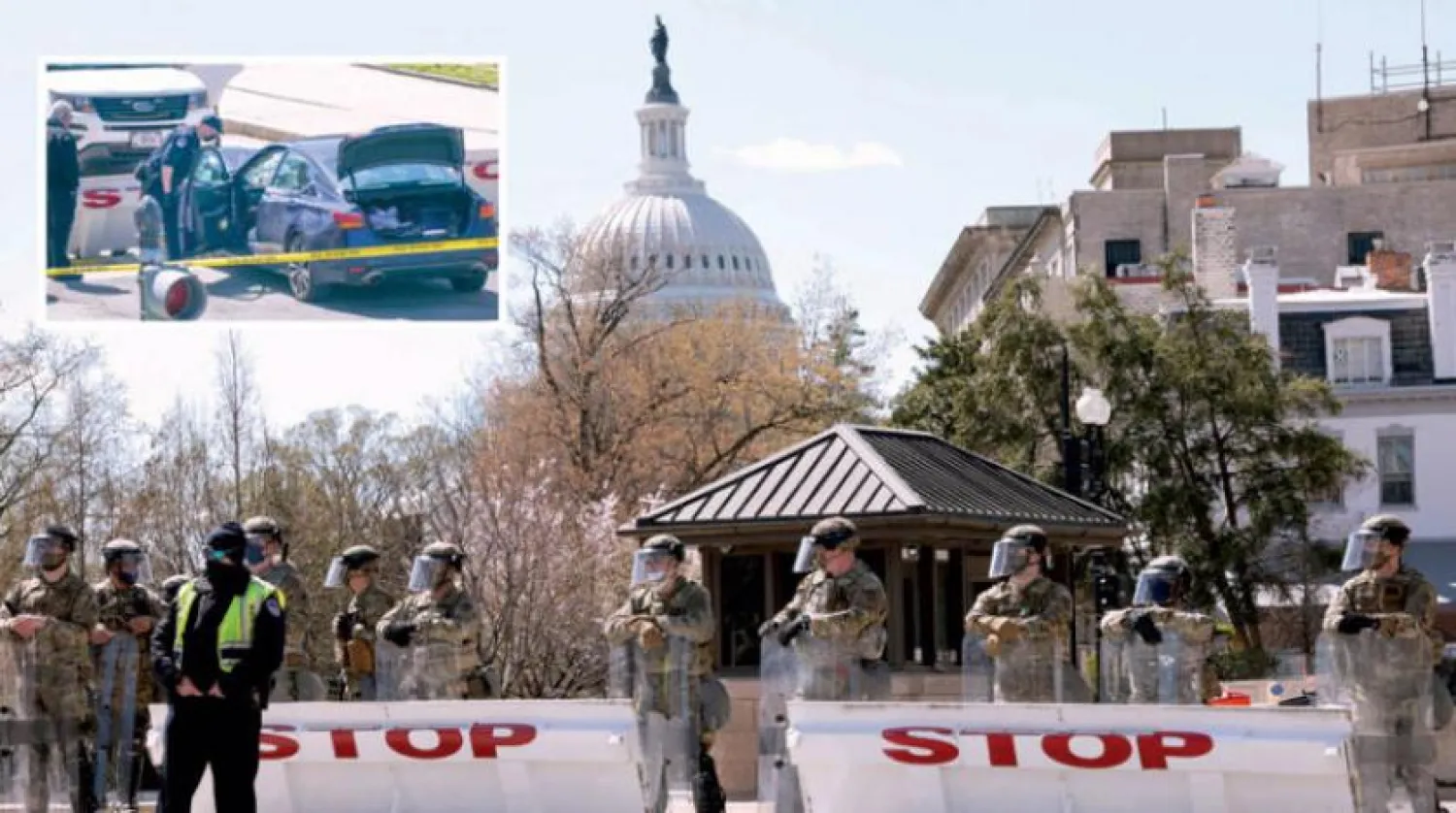 ABD’de bir kişi, aracını Kongre Binası barikatının üzerine sürdü. Kongre binasına çok sayıda ulusal muhafız güçleri geldi (AFP)…. Çevrede güvenlik alarmına neden oldu (AP)