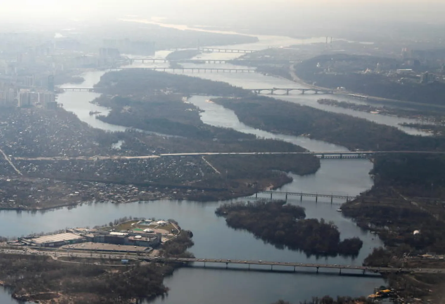 صورة جوية لمدينة كييف (رويترز)