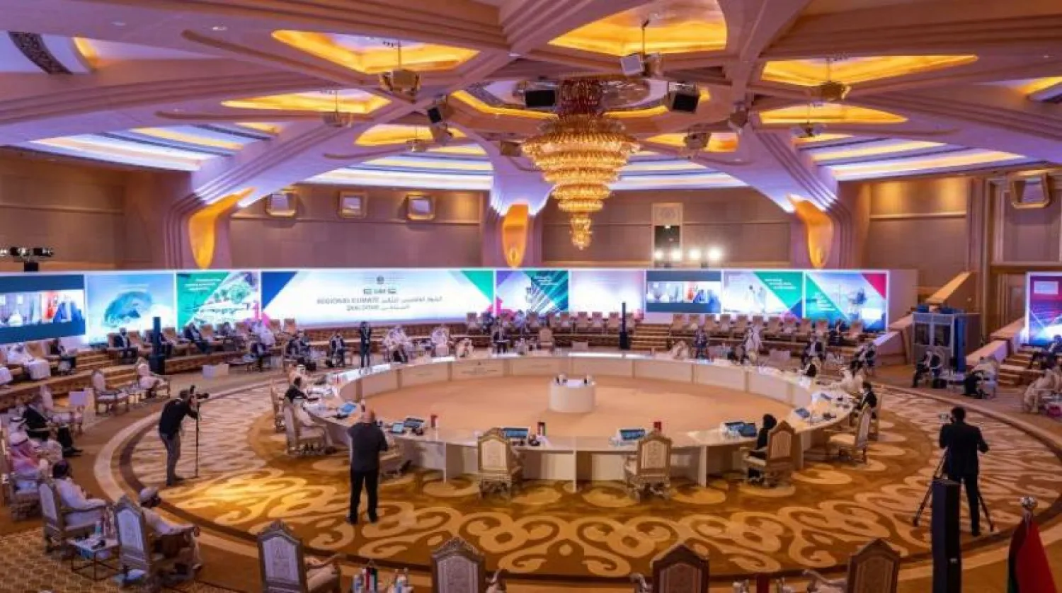 Başkent Abu Dabi’de düzenlenen Bölgesel İklim Değişikliği Konferansı’ndan bir görüntü. (Şarku’l Avsat)