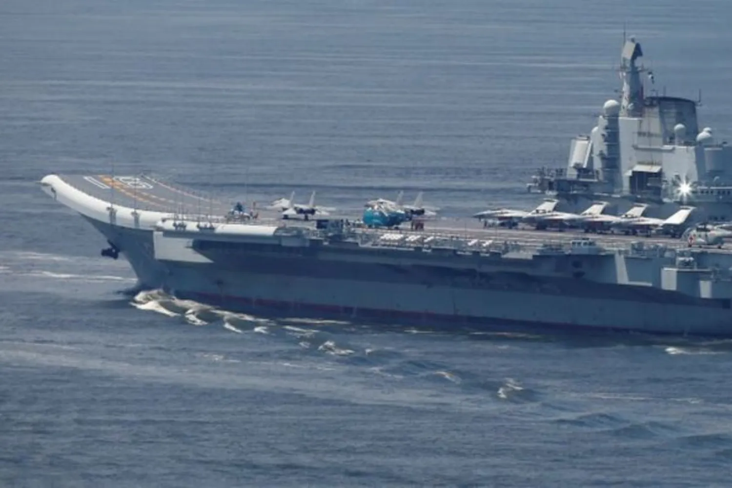 FILE PHOTO: China's aircraft carrier Liaoning departs Hong Kong, China, July 11, 2017. REUTERS/Bobby Yip/File PhotoREUTERS

