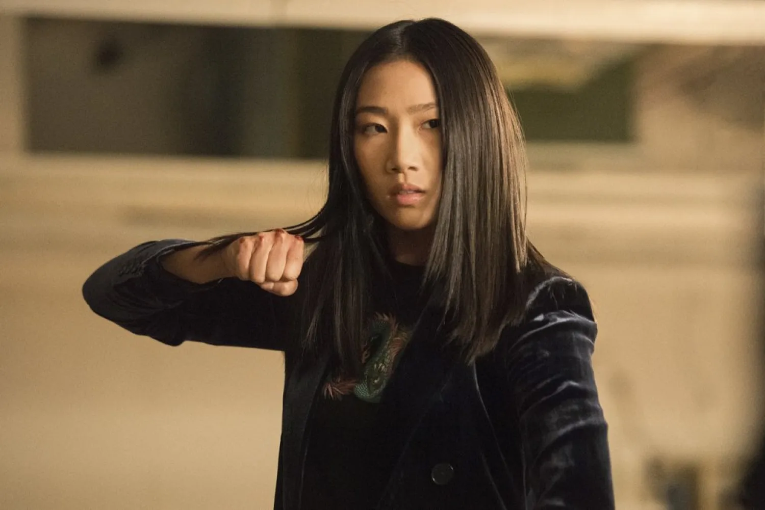 This image released by The CW shows Olivia Liang as Nicky Shen in a scene from "Kung Fu," premiering on April 7. (The CW via AP)
