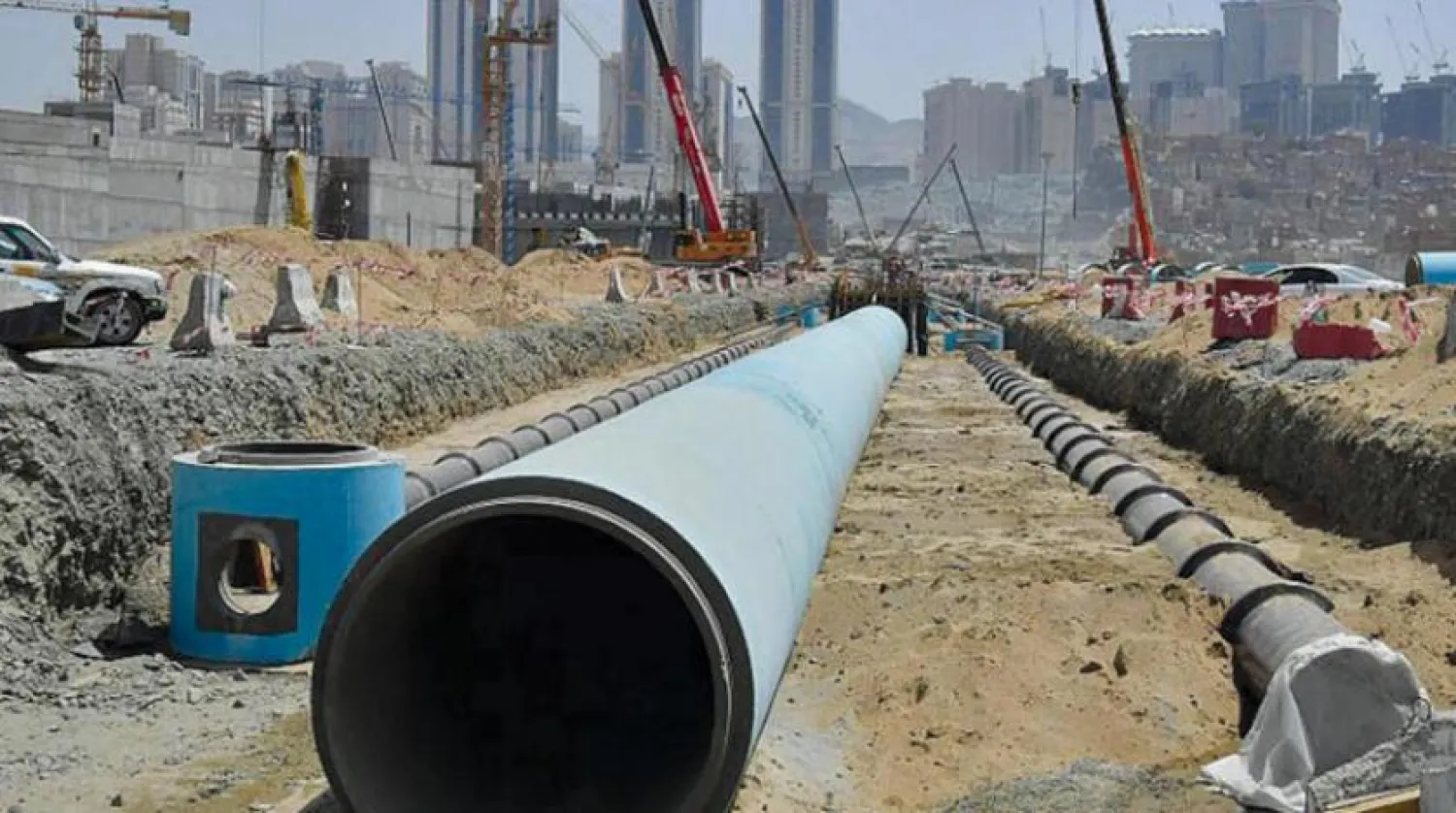 Ongoing works at Masar - one of the most qualitative development projects in Makkah. (Asharq Al-Awsat)