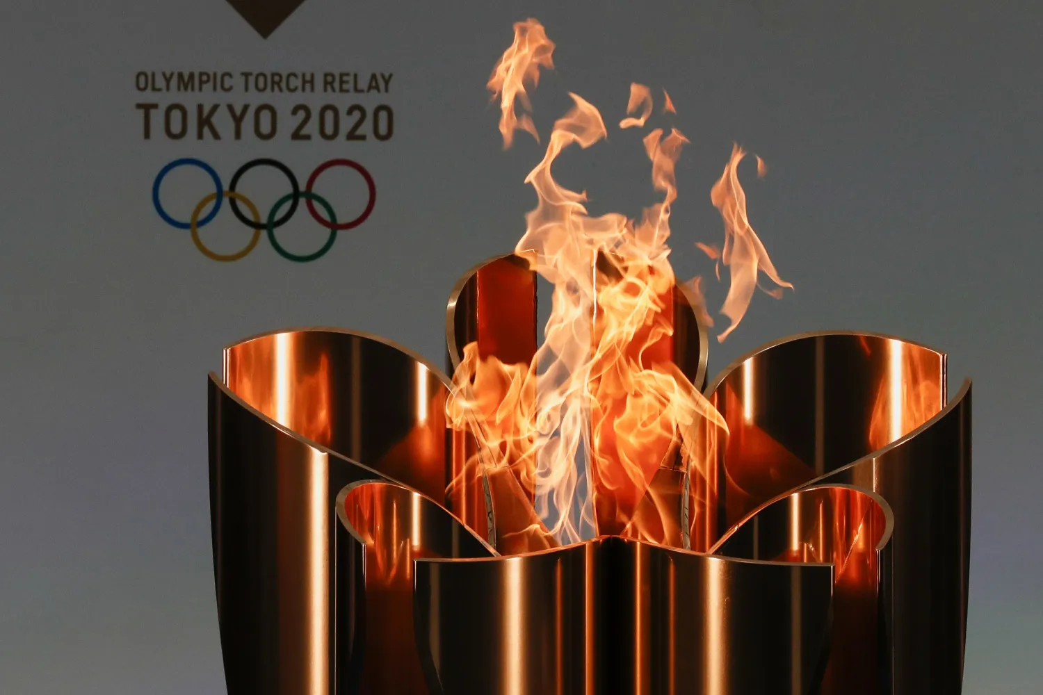 FILE - In this March 25, 2021, file photo, the celebration cauldron is seen lit on the first day of the Tokyo 2020 Olympic torch relay in Naraha, Fukushima prefecture, northeastern Japan. (Kim Kyung-Hoon/Pool Photo via AP, File)