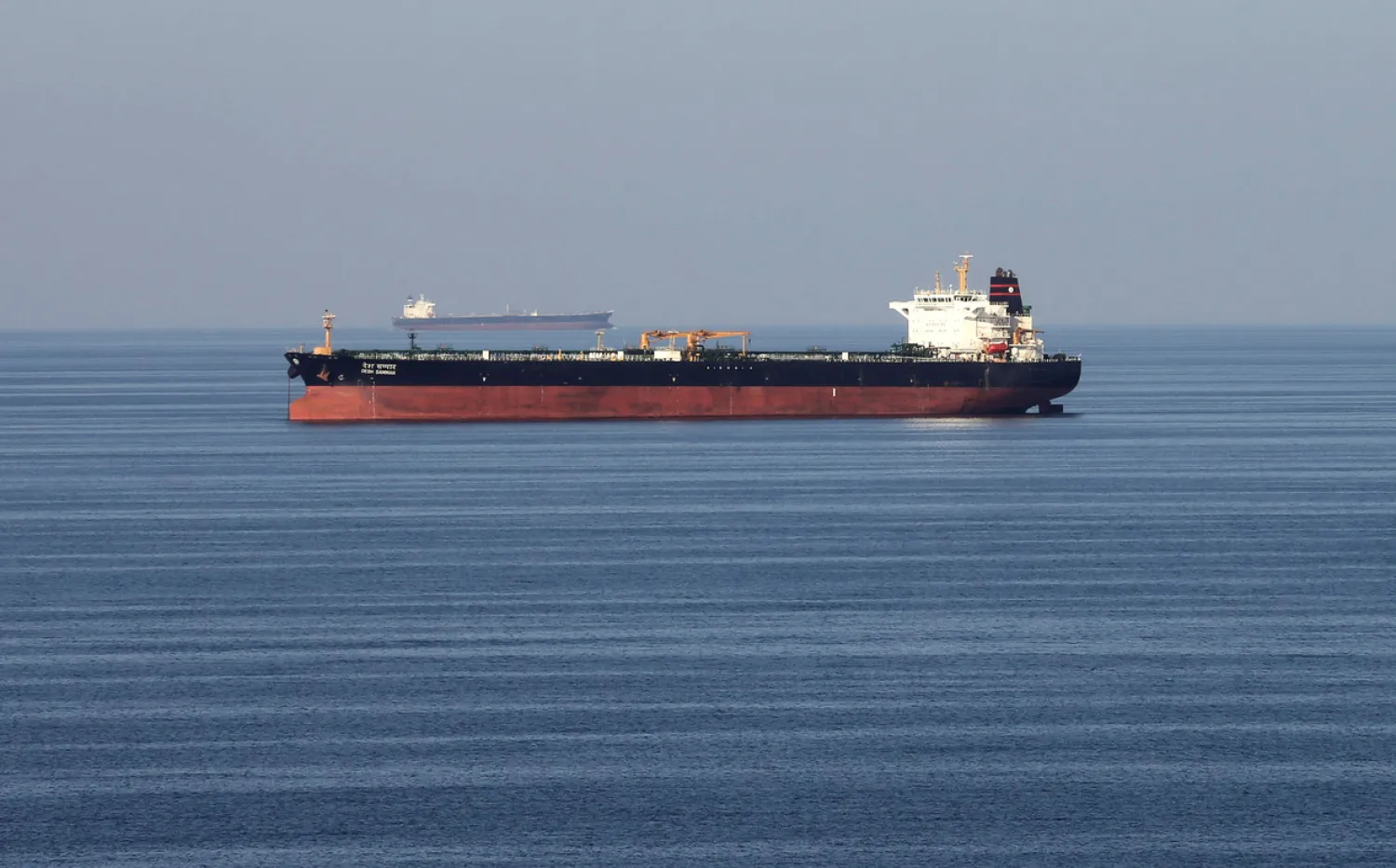 FILE PHOTO: Oil tankers pass through the Strait of Hormuz. Reuters