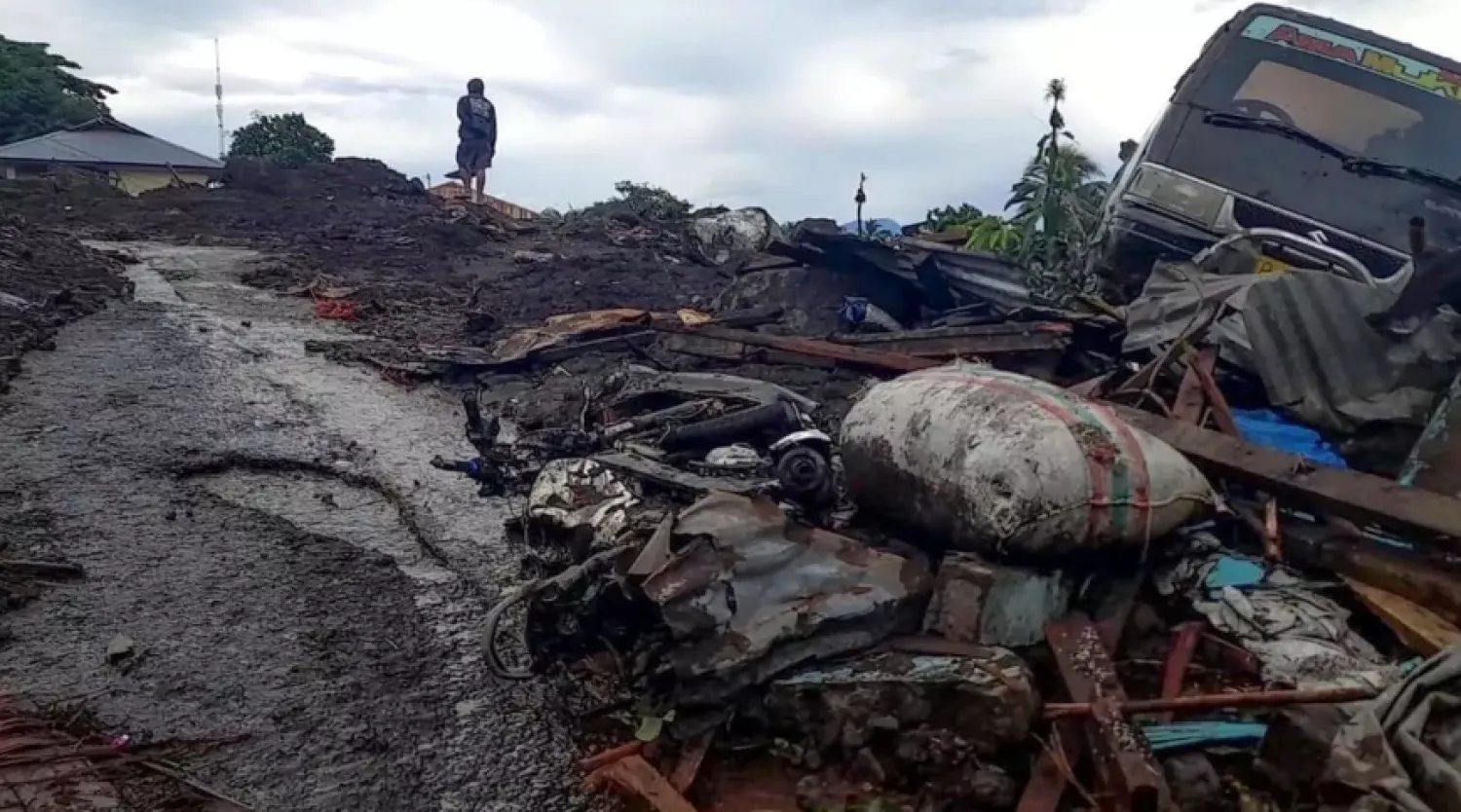 Torrential rains from Tropical Cyclone Seroja, one of the most destructive storms to hit the region in years, turned small communities into wastelands of mud and uprooted trees - AFP