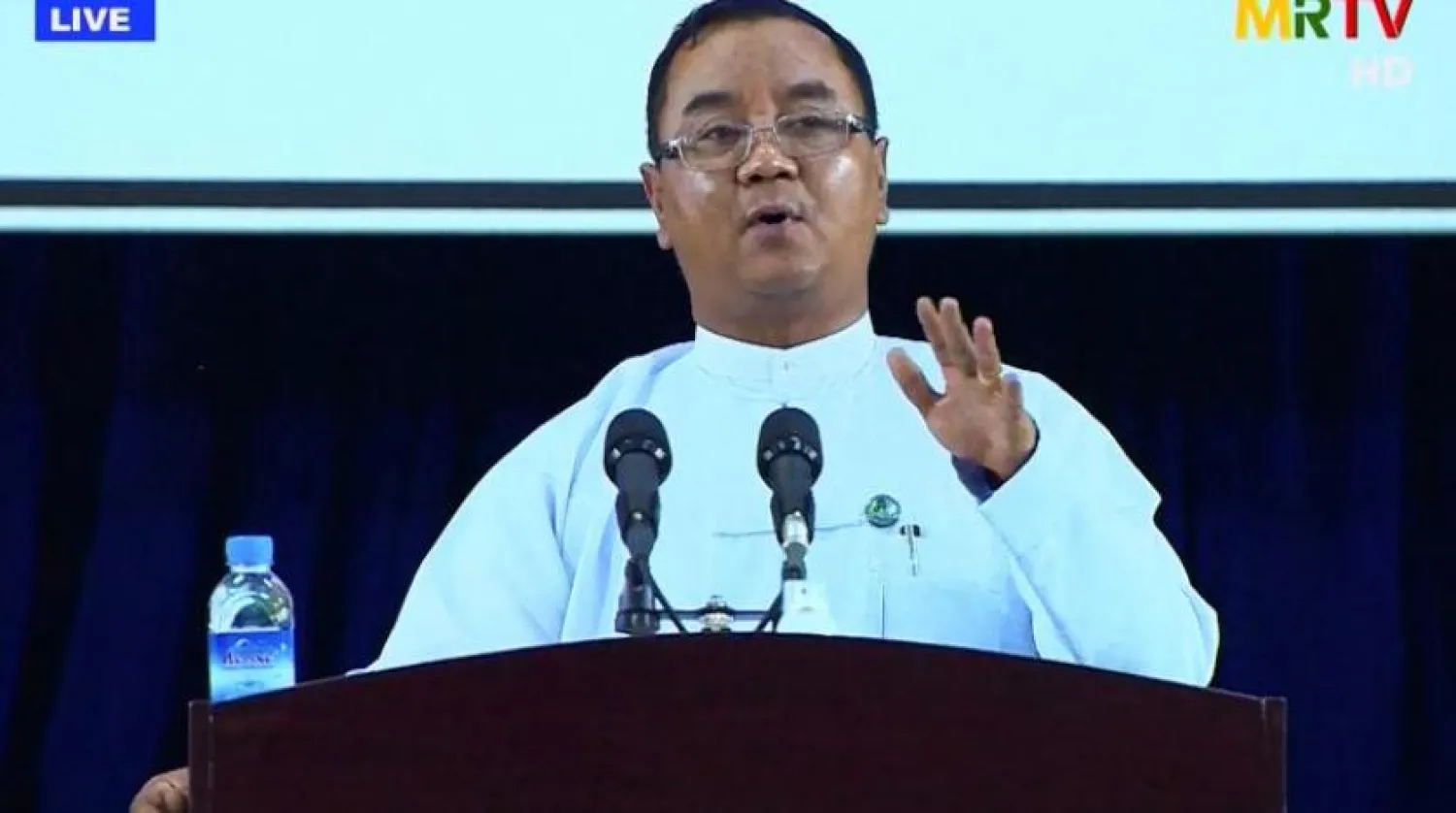 Myanmar Ordu Sözcüsü Tuğgeneral Zaw Min Tun (AFP)