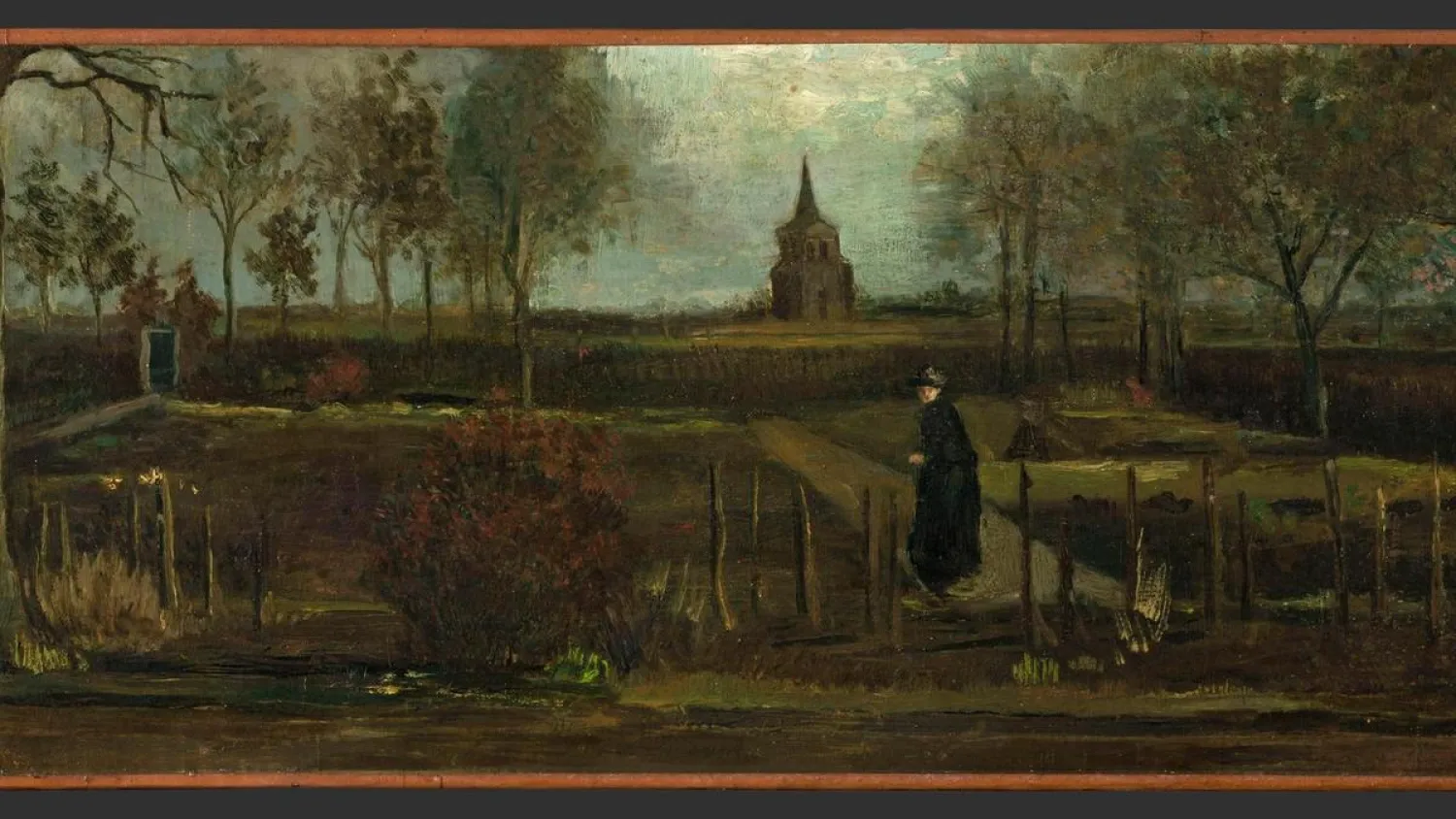  Vincent van Gogh's painting 'The Parsonage Garden at Nuenen in
Spring', which was stolen from the Singer Museum in the Netherlands
last year. AP