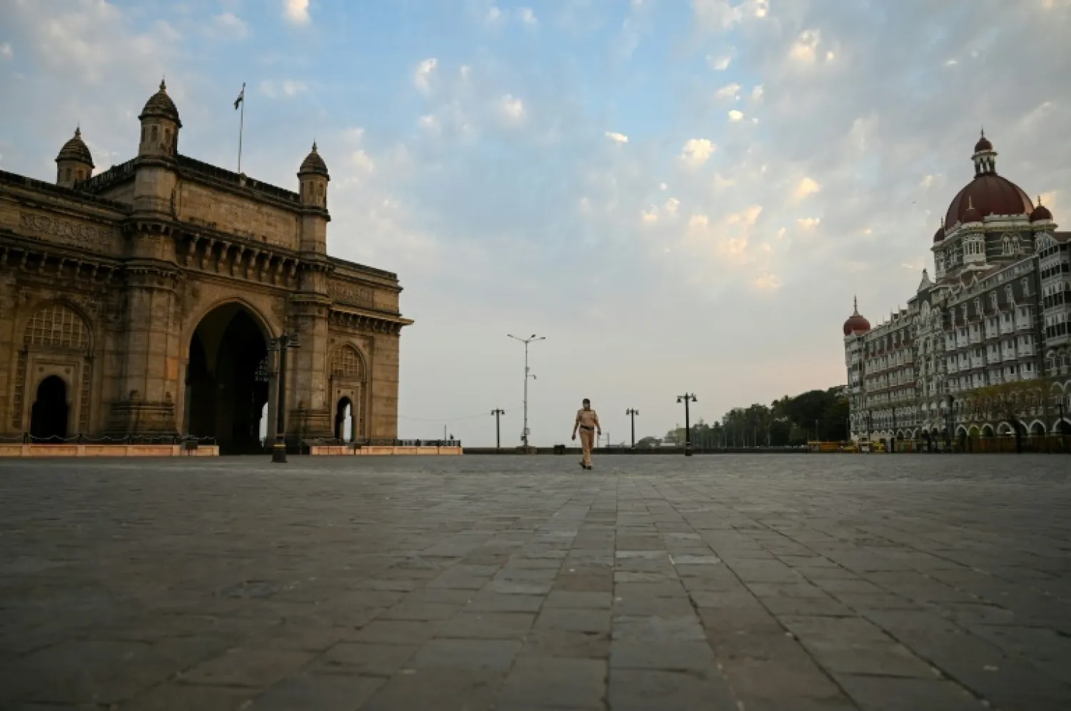 Deserted streets in Mumbai, in India's virus-stricken Maharashtra state | AFP
