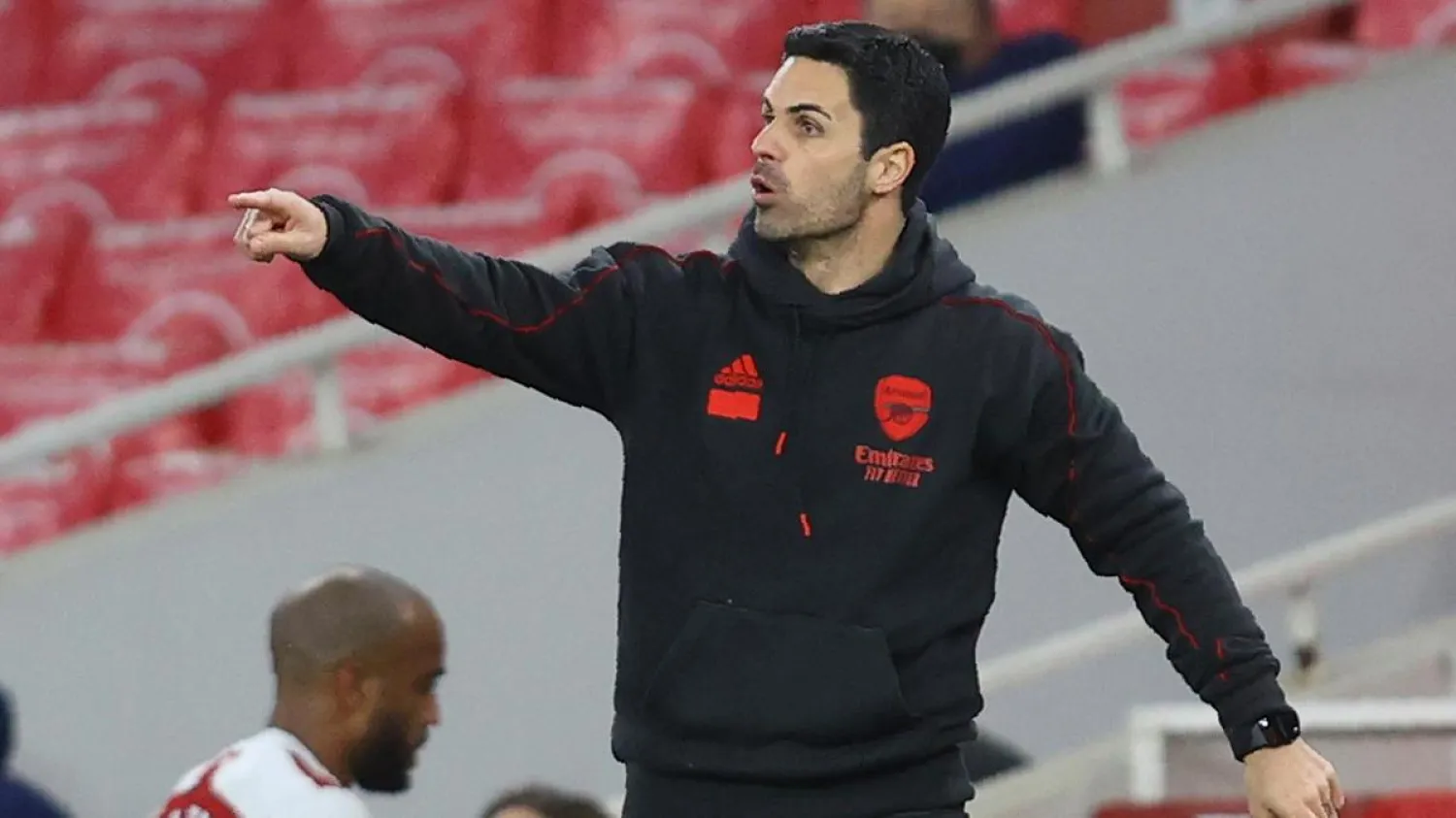 Arsenal manager Mikel Arteta. (AP)