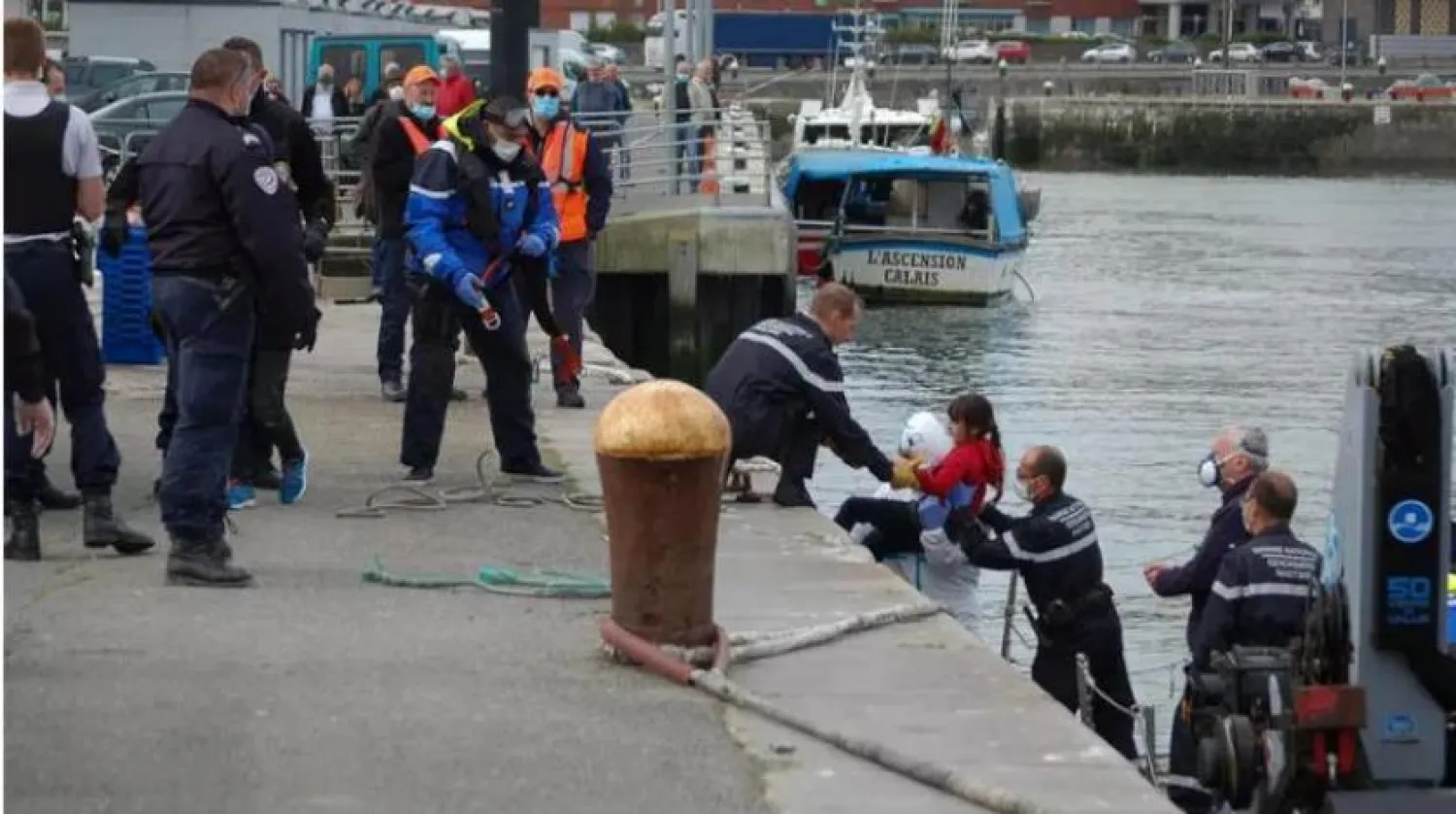 Fransa’da Manş Denizi’nde kurtarılan göçmenler (Arşivler-AFP)