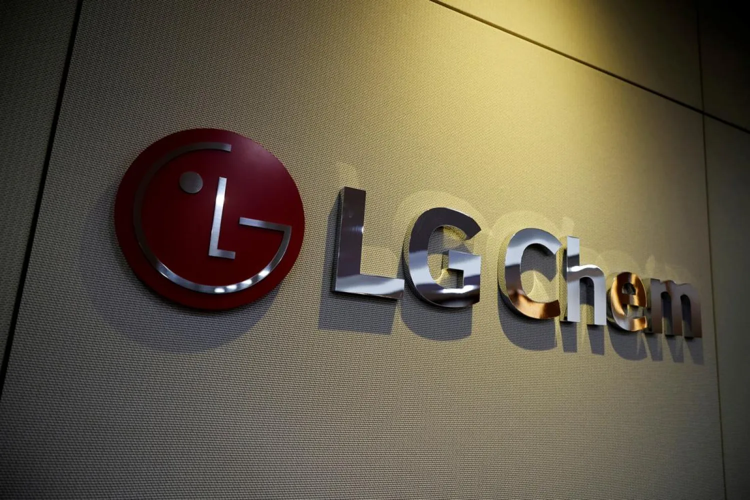 FILE PHOTO: The logo of LG Chem is seen at its office building in Seoul, South Korea, October 16, 2020. REUTERS/Kim Hong-Ji/File Photo/File Photo/File Photo/File Photo