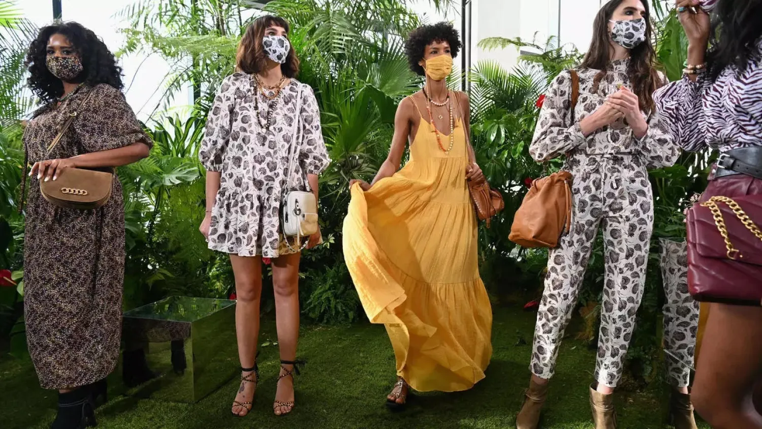 Rebecca Minkoff was a rare designer to present her collection in person at New York's Fashion Week in February 2021. (AFP)