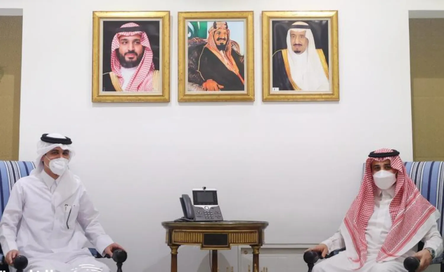 جانب من اللقاء الذي عقد في الرياض (الخارجية السعودية)