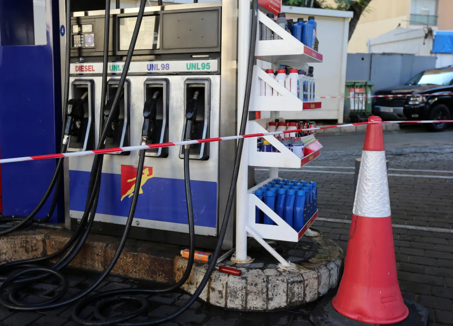 A gas station closes during a protest in Beirut, Lebanon September 18, 2019. Reuters file photo