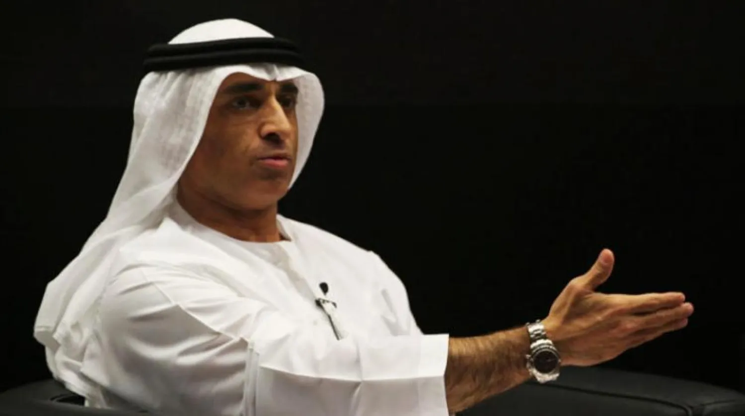 UAE Ambassador to Washington Yousef Al Otaiba speaks during a conference in Abu Dhabi, January 2018 (AP) 


