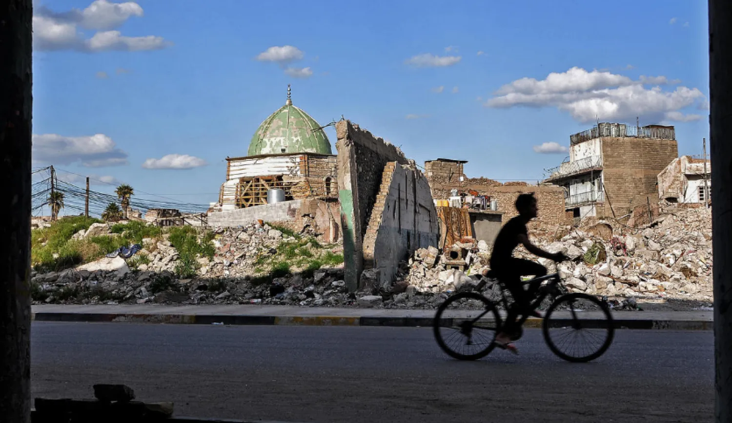 The mosque was badly damaged in the battle for Mosul in 2017 - AFP