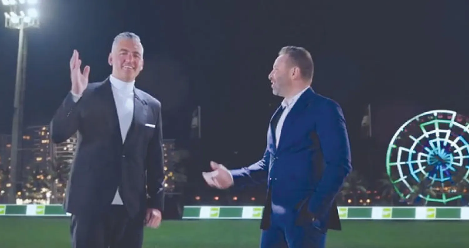 حازم إمام وسيف زاهر في أحد مشاهد الإعلان