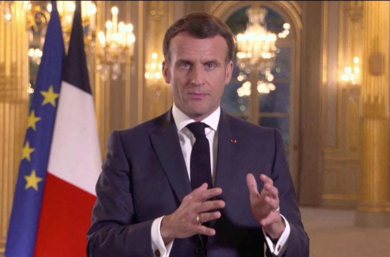 الرئيس الفرنسي إيمانويل ماكرون (أ.ف.ب)