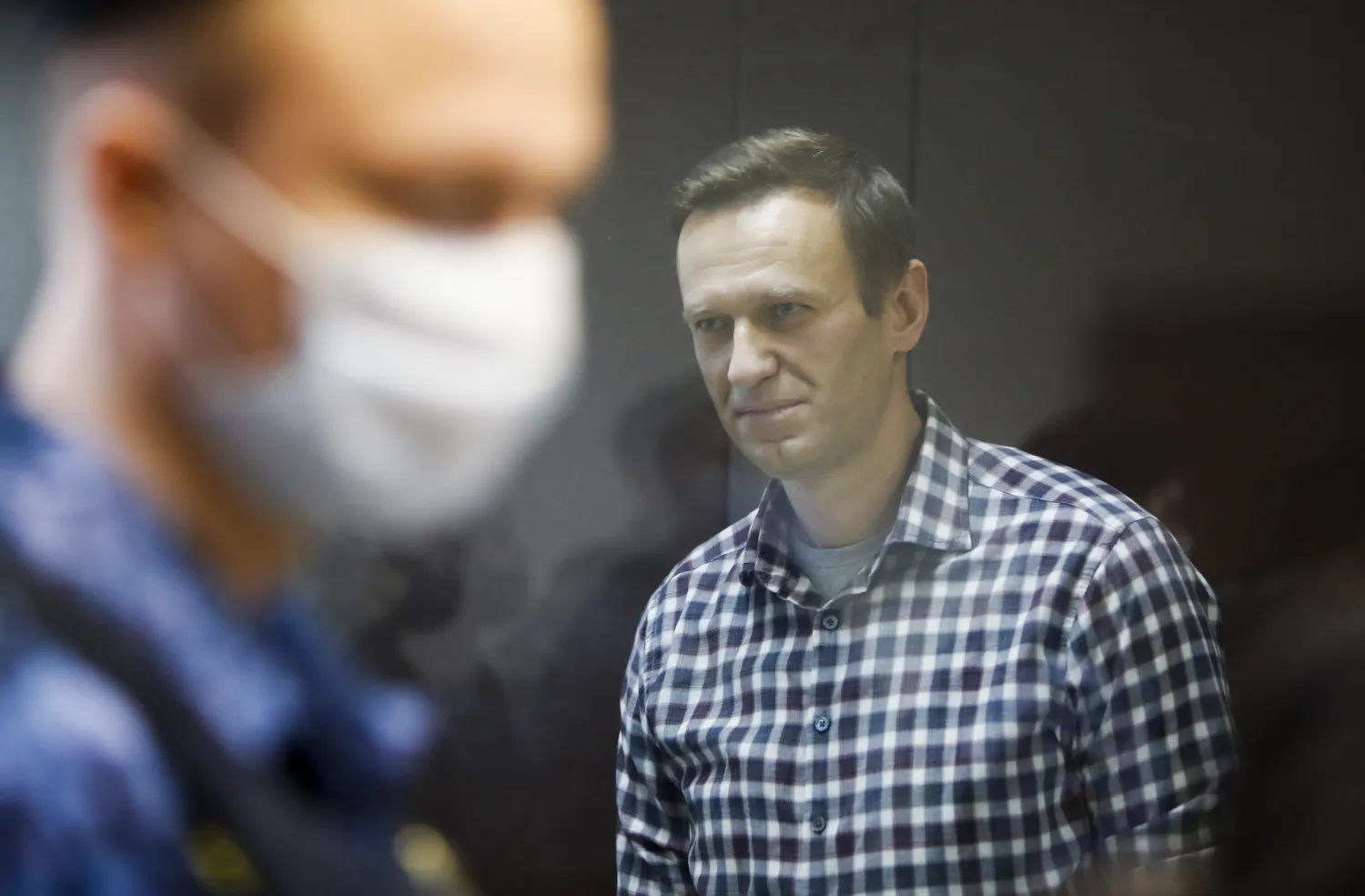 Russian opposition leader Alexei Navalny attends a hearing. Reuters