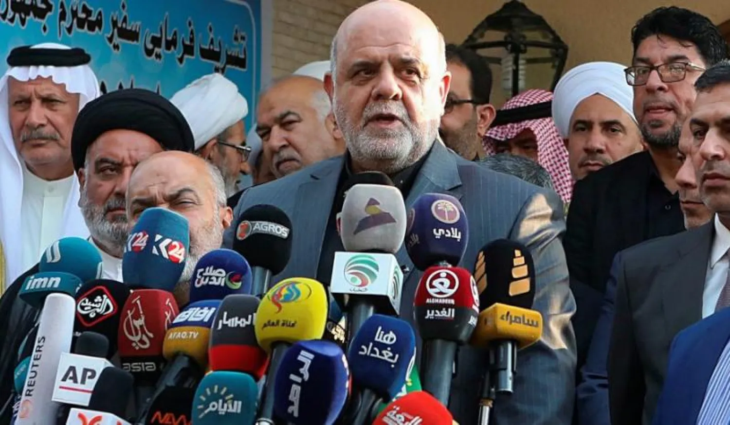 السفير الإيراني لدى العراق إيرج مسجدي (أ.ب)