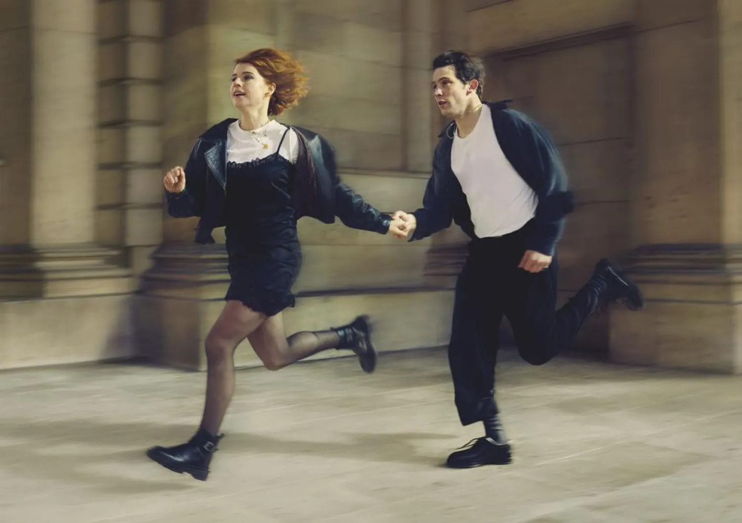 This image released by PBS shows Jessie Buckley, left, and Josh O’Connor in a scene from Great Performance. (AP)