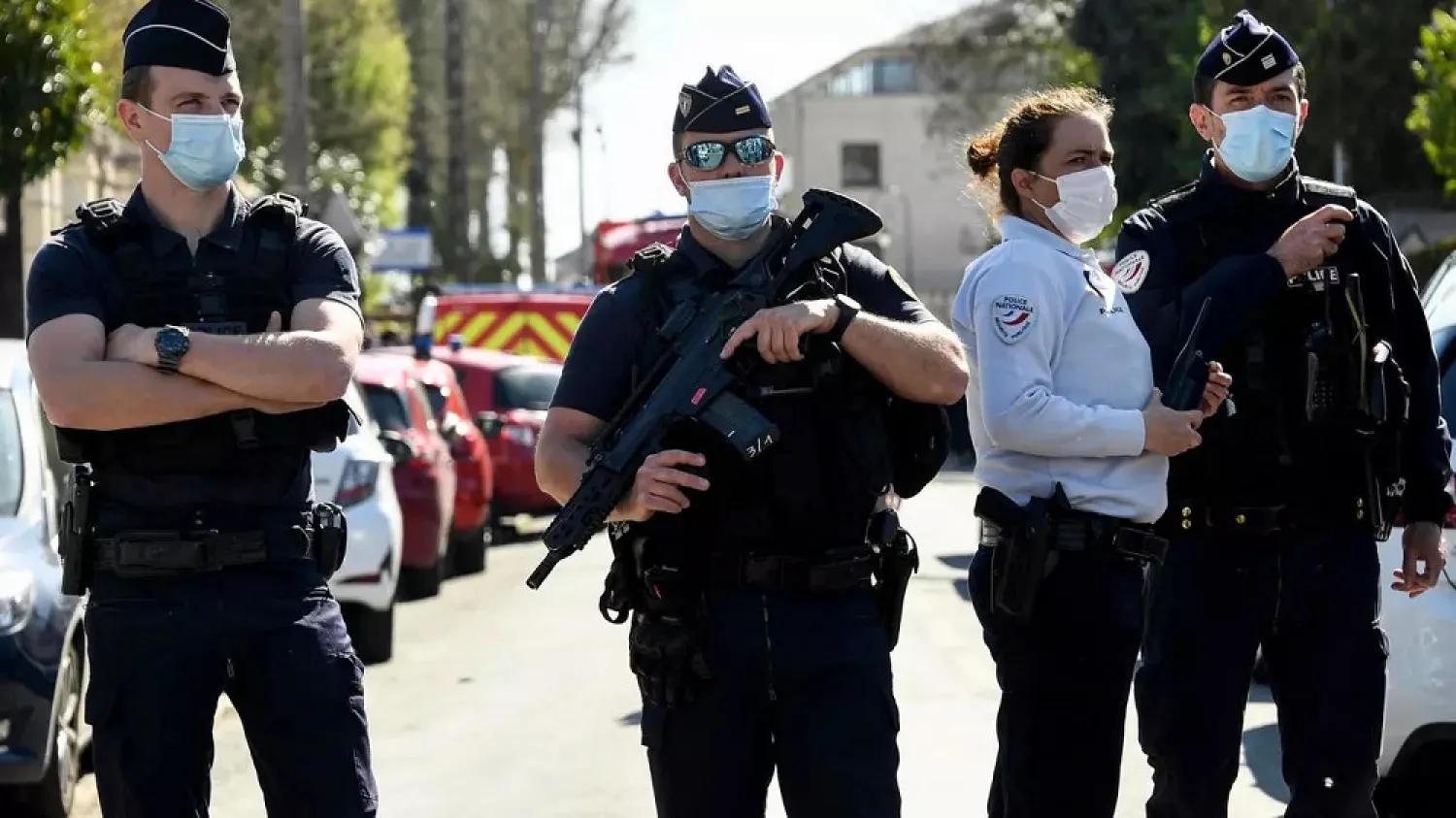Security is being stepped up at police stations in France following Friday's attack. (AFP)