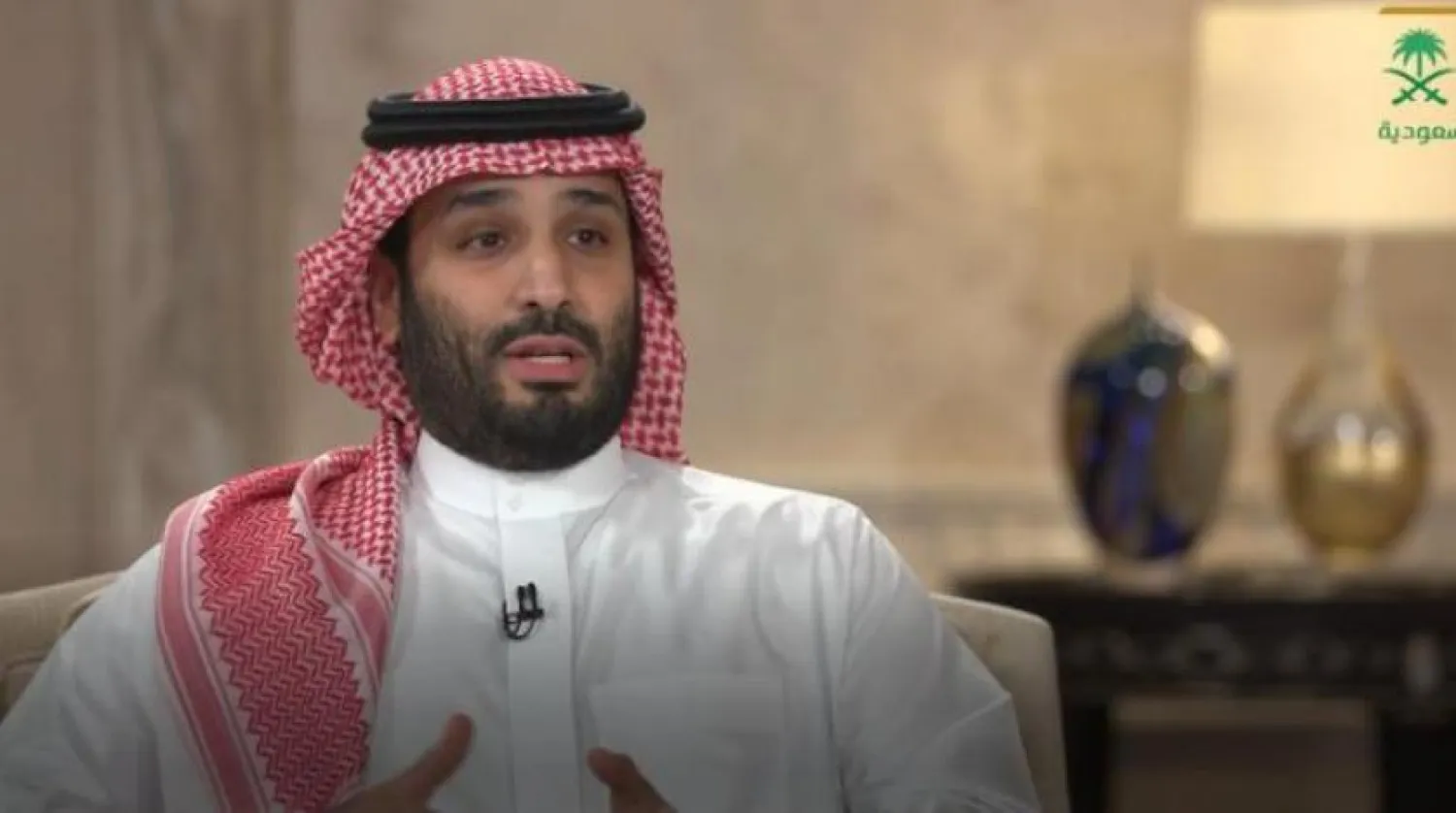 Crown Prince Mohammed bin Salman during his televised interview.