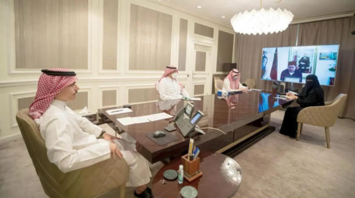 The Saudi Foreign Minister holds talks with his Moroccan counterpart. SPA