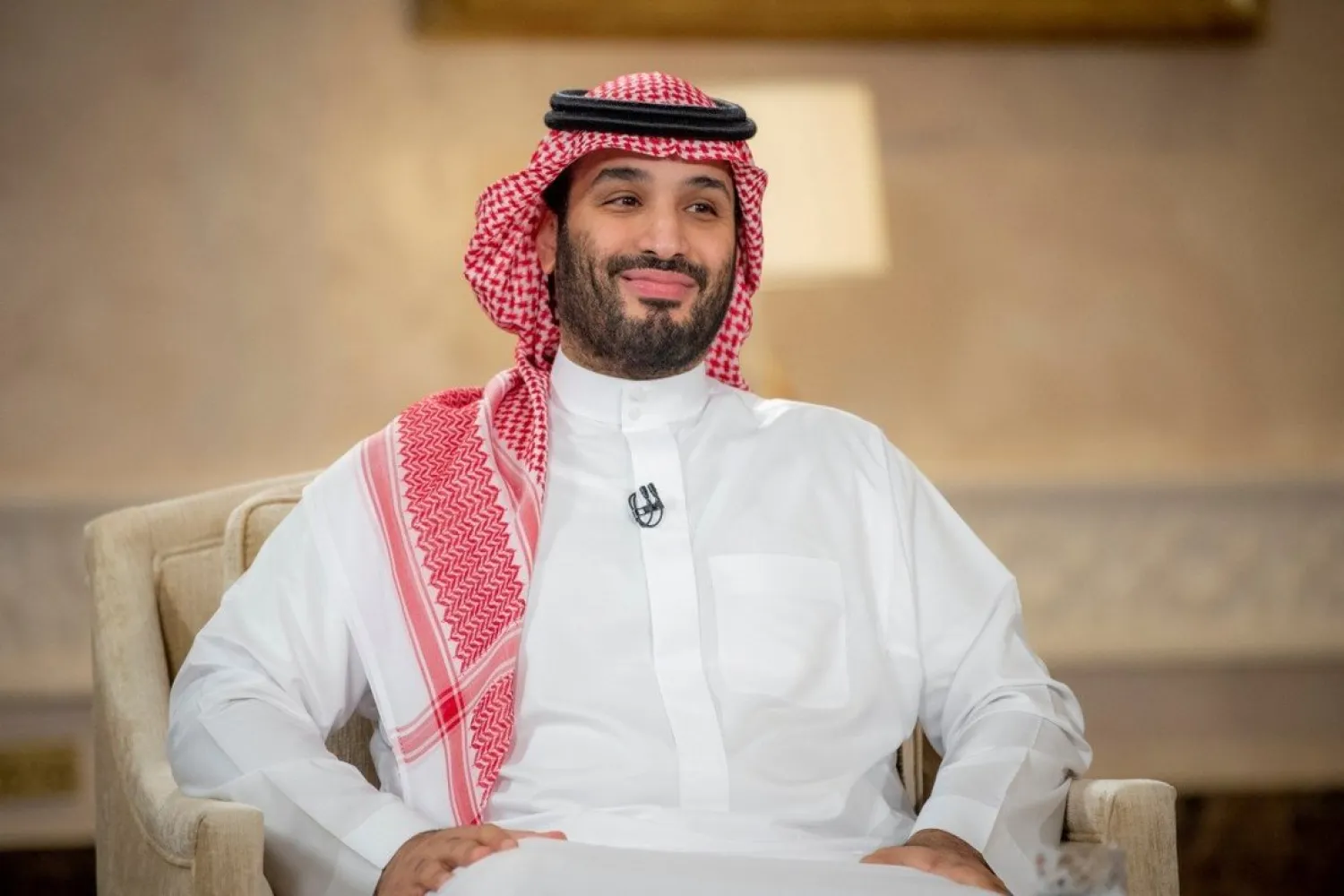Saudi Crown Prince Mohammed bin Salman during his televised interview. (Reuters)