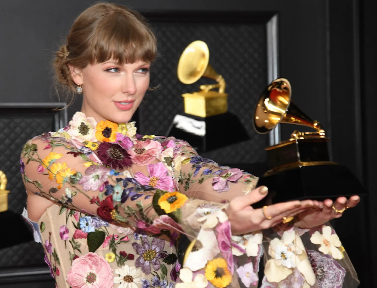 Taylor Swift won the Album of the Year award for “Folklore” at this year's Grammys. (AFP)