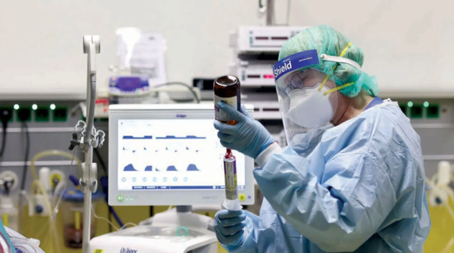 مركز عناية مكثفة لمرضى «كورونا» في شرق ألمانيا (أ.ف.ب)